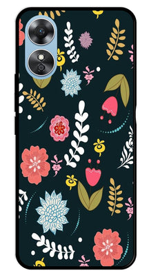 Floral Pattern2 Metal Mobile Case for Oppo A17