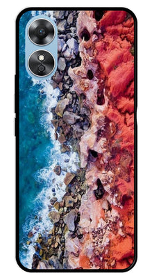 Sea Shore Metal Mobile Case for Oppo A17