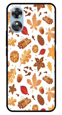 Autumn Leaf Metal Mobile Case for Oppo A17