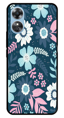 Flower Leaves Design Metal Mobile Case for Oppo A17