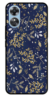 Floral Pattern  Metal Mobile Case for Oppo A17