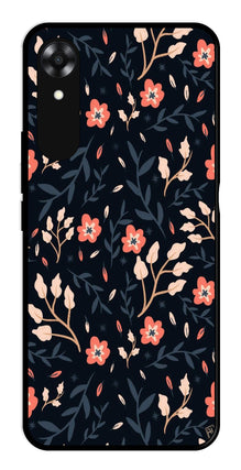 Floral Pattern Metal Mobile Case for Oppo A17K