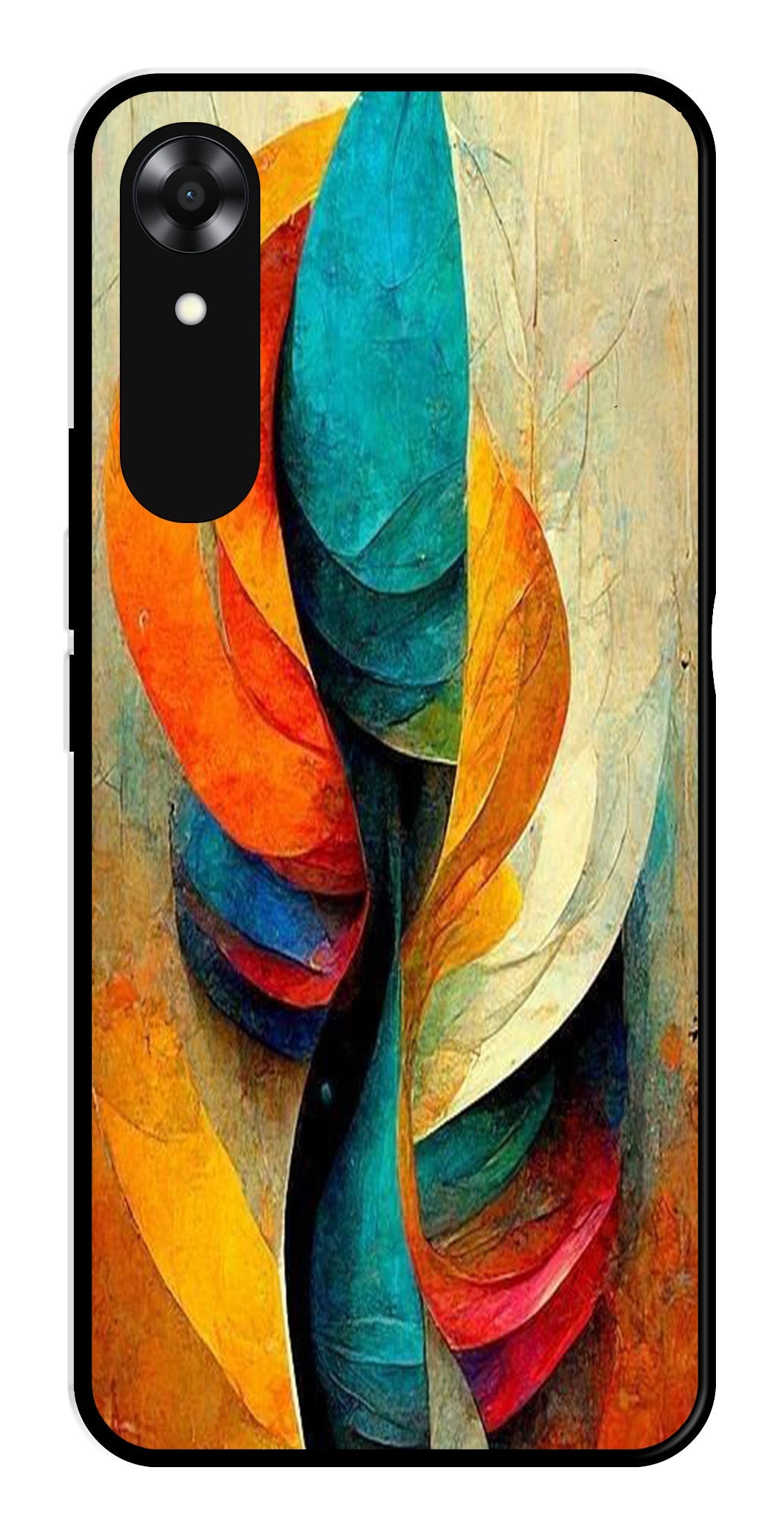 Modern Art Metal Mobile Case for Oppo A17K   (Design No -11)