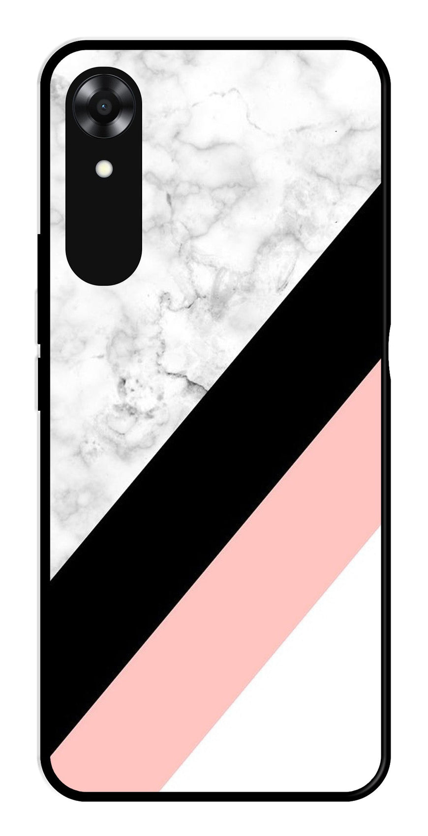 Marble Design Metal Mobile Case for Oppo A17K   (Design No -24)