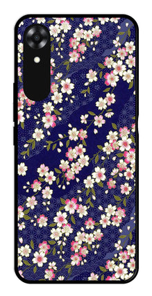 Flower Design Metal Mobile Case for Oppo A17K