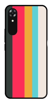 Muted Rainbow Metal Mobile Case for Oppo A17K