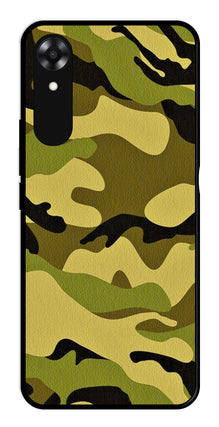 Army Pattern Metal Mobile Case for Oppo A17K