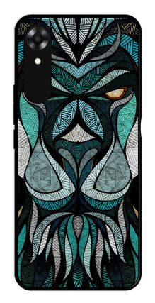 Lion Pattern Metal Mobile Case for Oppo A17K