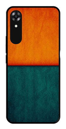 Orange Green Pattern Metal Mobile Case for Oppo A17K