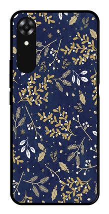 Floral Pattern  Metal Mobile Case for Oppo A17K