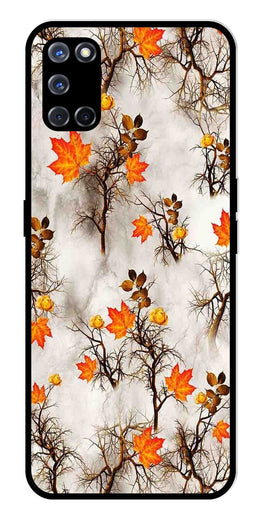 Autumn leaves Metal Mobile Case for Oppo A52   (Design No -55)