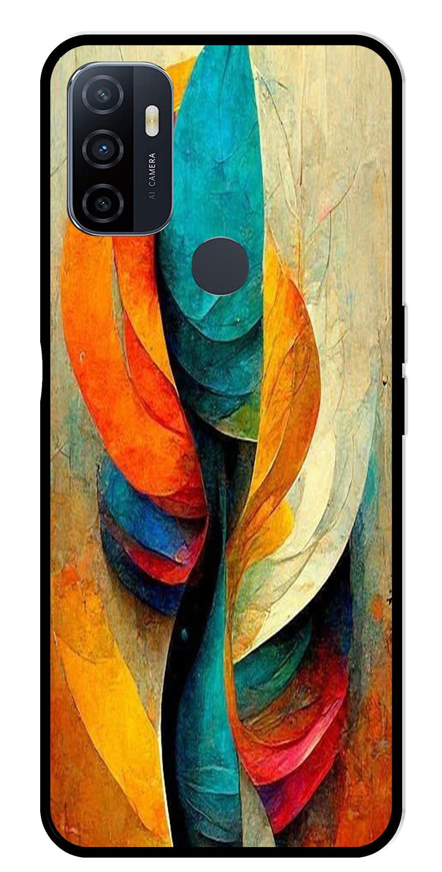 Modern Art Metal Mobile Case for Oppo A53   (Design No -11)