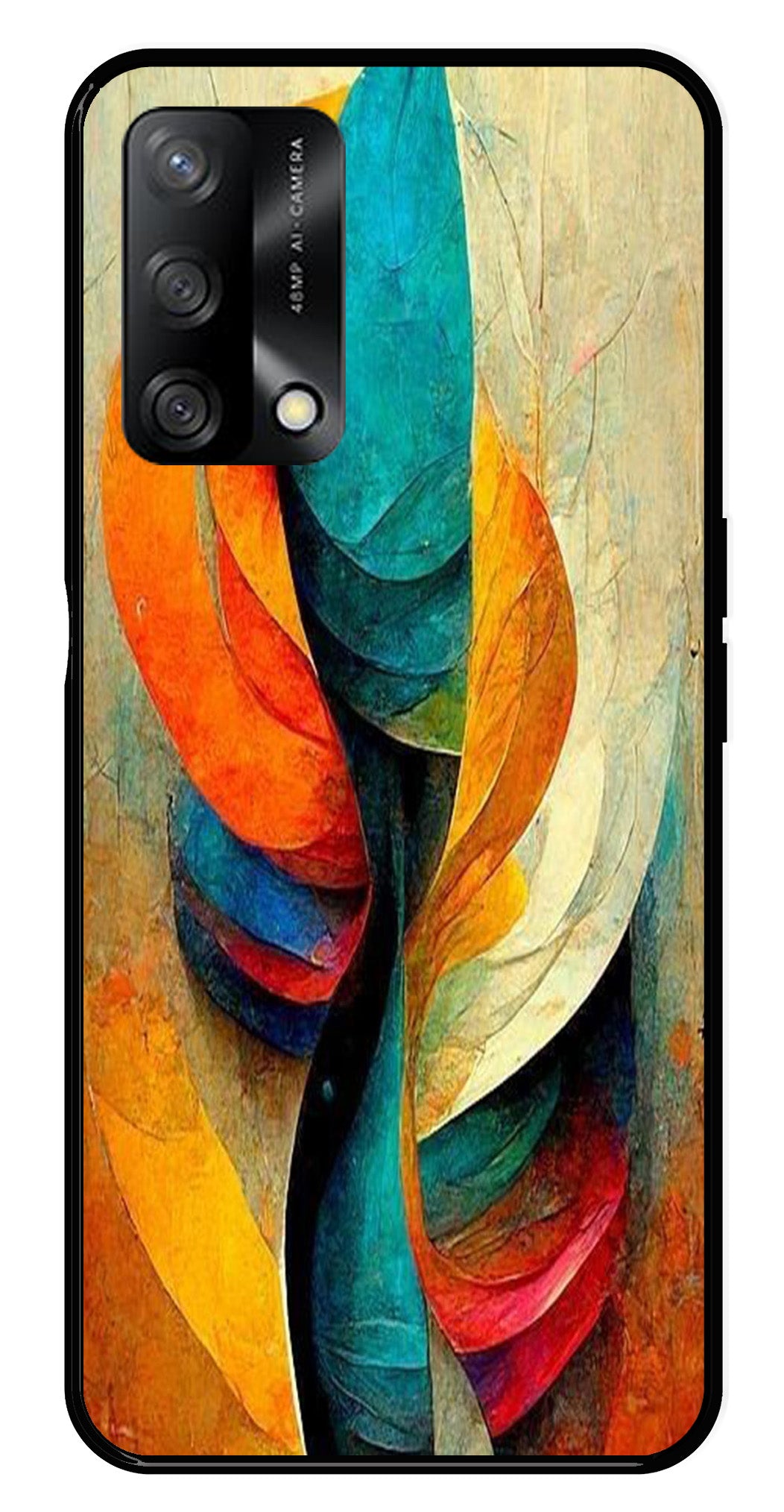 Modern Art Metal Mobile Case for Oppo A54 5G   (Design No -11)