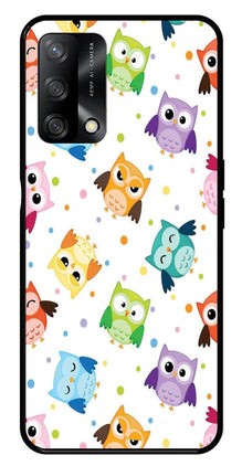 Owls Pattern Metal Mobile Case for Oppo A74 5G