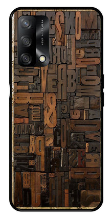 Alphabets Metal Mobile Case for Oppo A54 5G