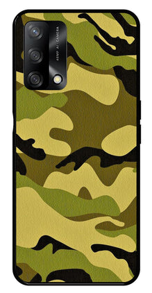 Army Pattern Metal Mobile Case for Oppo A74 5G