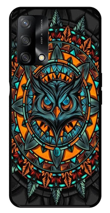 Owl Pattern Metal Mobile Case for Oppo A54 5G