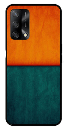 Orange Green Pattern Metal Mobile Case for Oppo A54 5G