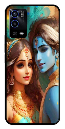 Lord Radha Krishna Metal Mobile Case for Oppo A53s