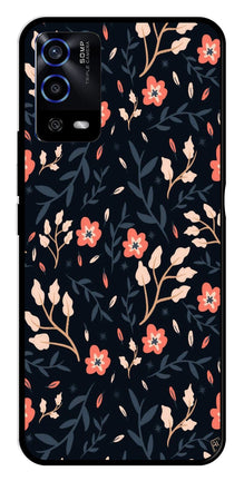 Floral Pattern Metal Mobile Case for Oppo A55