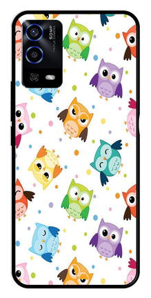 Owls Pattern Metal Mobile Case for Oppo A55