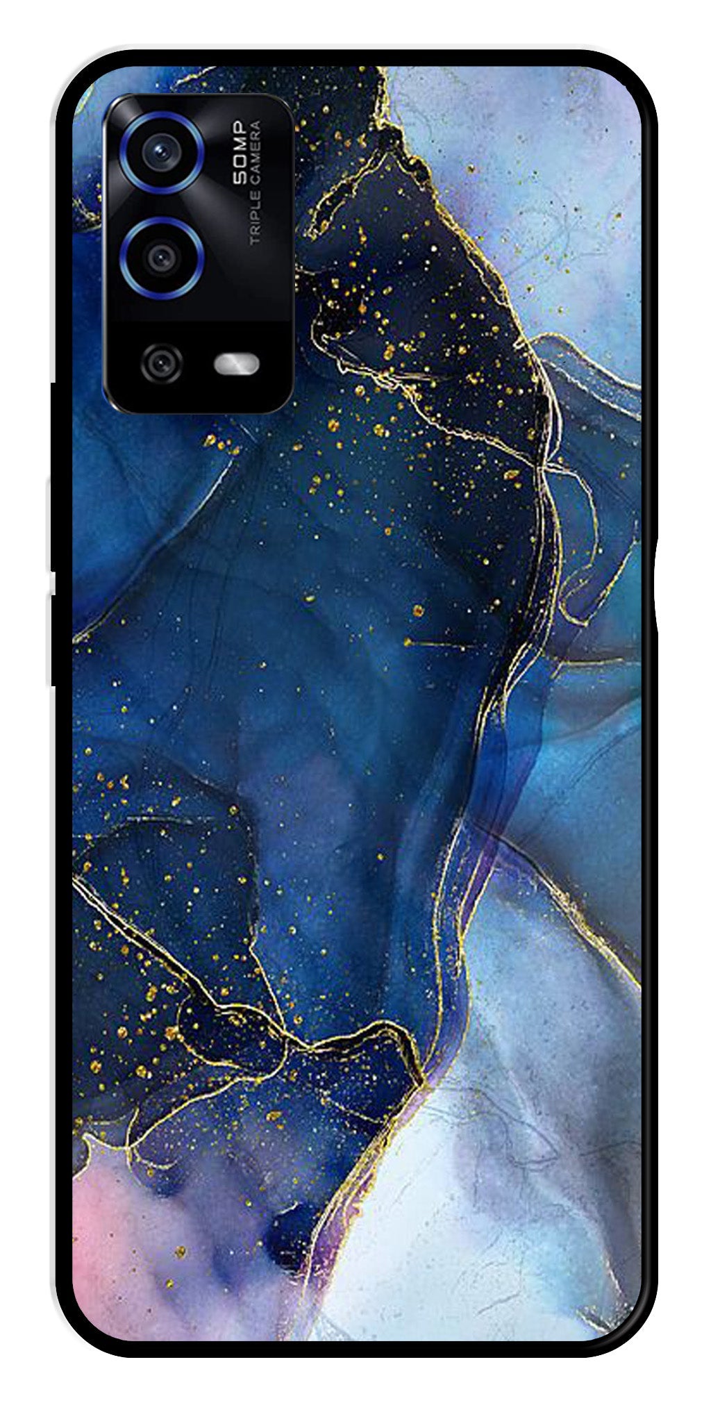 Blue Marble Metal Mobile Case for Oppo A55   (Design No -34)