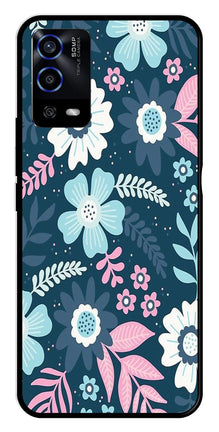 Flower Leaves Design Metal Mobile Case for Oppo A53s