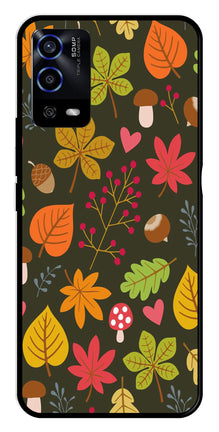 Leaves Design Metal Mobile Case for Oppo A55