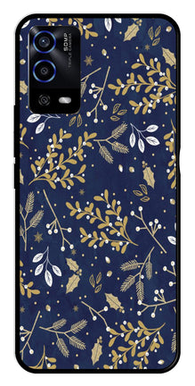 Floral Pattern  Metal Mobile Case for Oppo A55