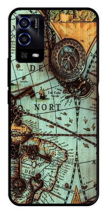 Map Design Metal Mobile Case for Oppo A55