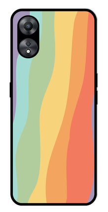 Muted Rainbow Metal Mobile Case for Oppo A58 5G