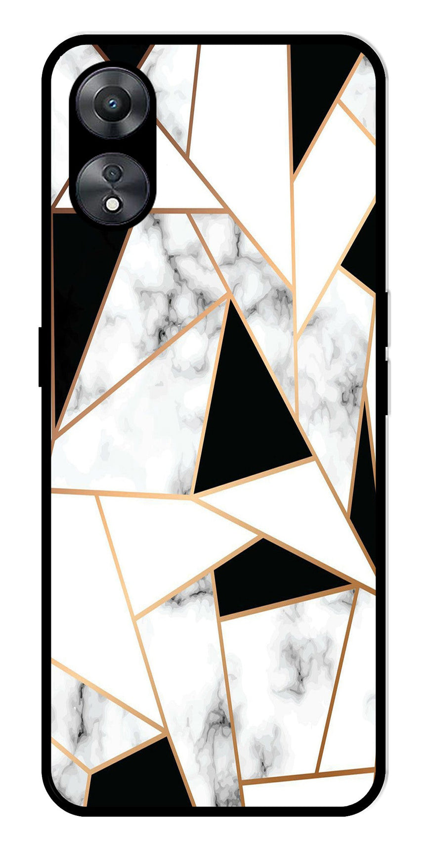 Marble Design2 Metal Mobile Case for Oppo A58 5G   (Design No -08)