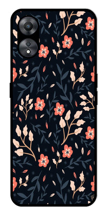 Floral Pattern Metal Mobile Case for Oppo A58 5G