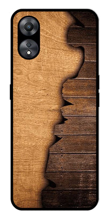 Wooden Design Metal Mobile Case for Oppo A58 5G