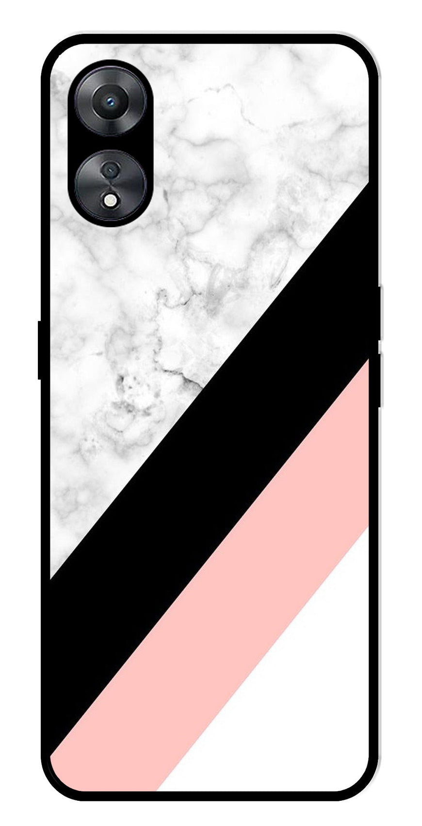 Marble Design Metal Mobile Case for Oppo A58 5G   (Design No -24)