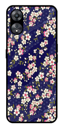 Flower Design Metal Mobile Case for Oppo A58 5G