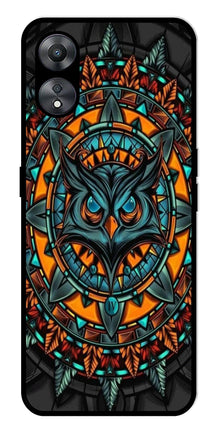 Owl Pattern Metal Mobile Case for Oppo A58 5G