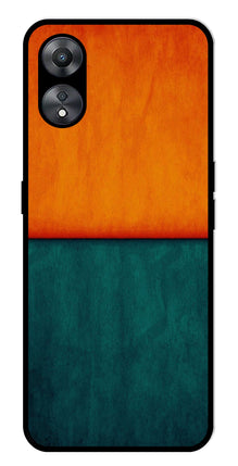 Orange Green Pattern Metal Mobile Case for Oppo A58 5G