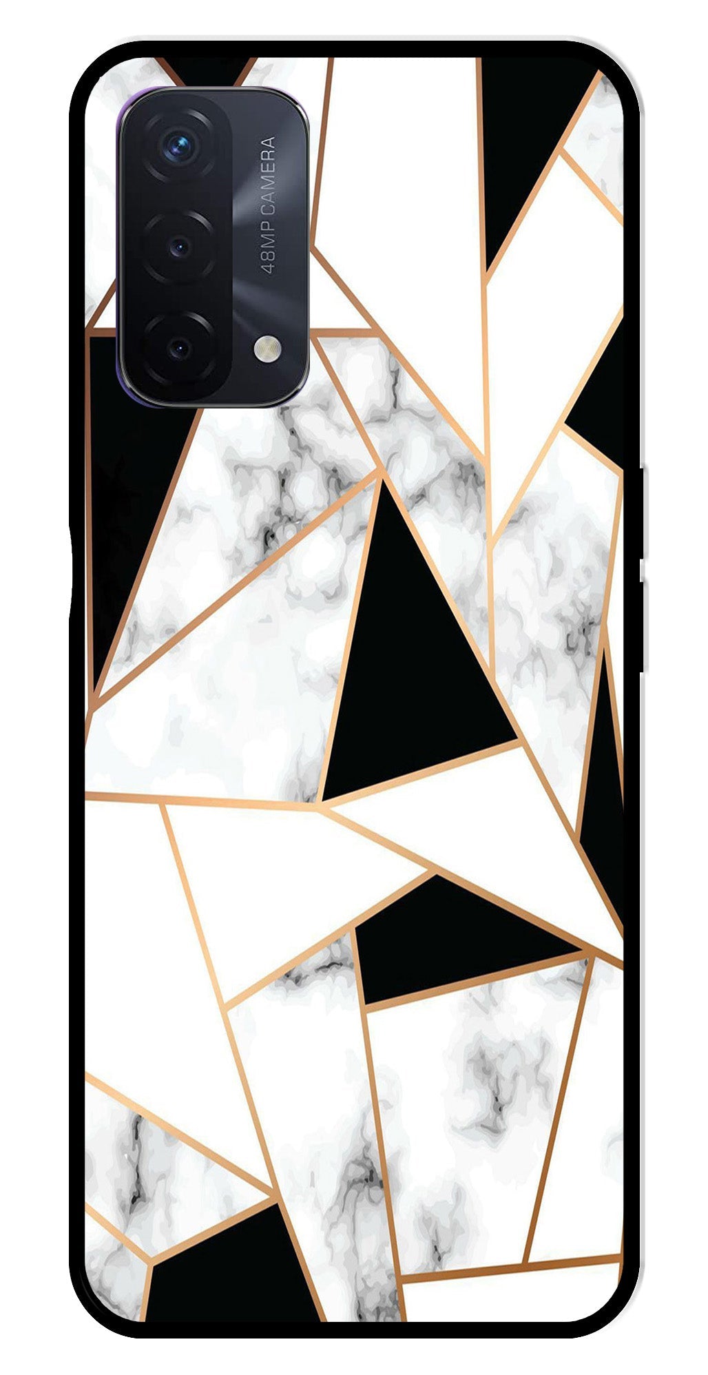 Marble Design2 Metal Mobile Case for Oppo F19   (Design No -08)