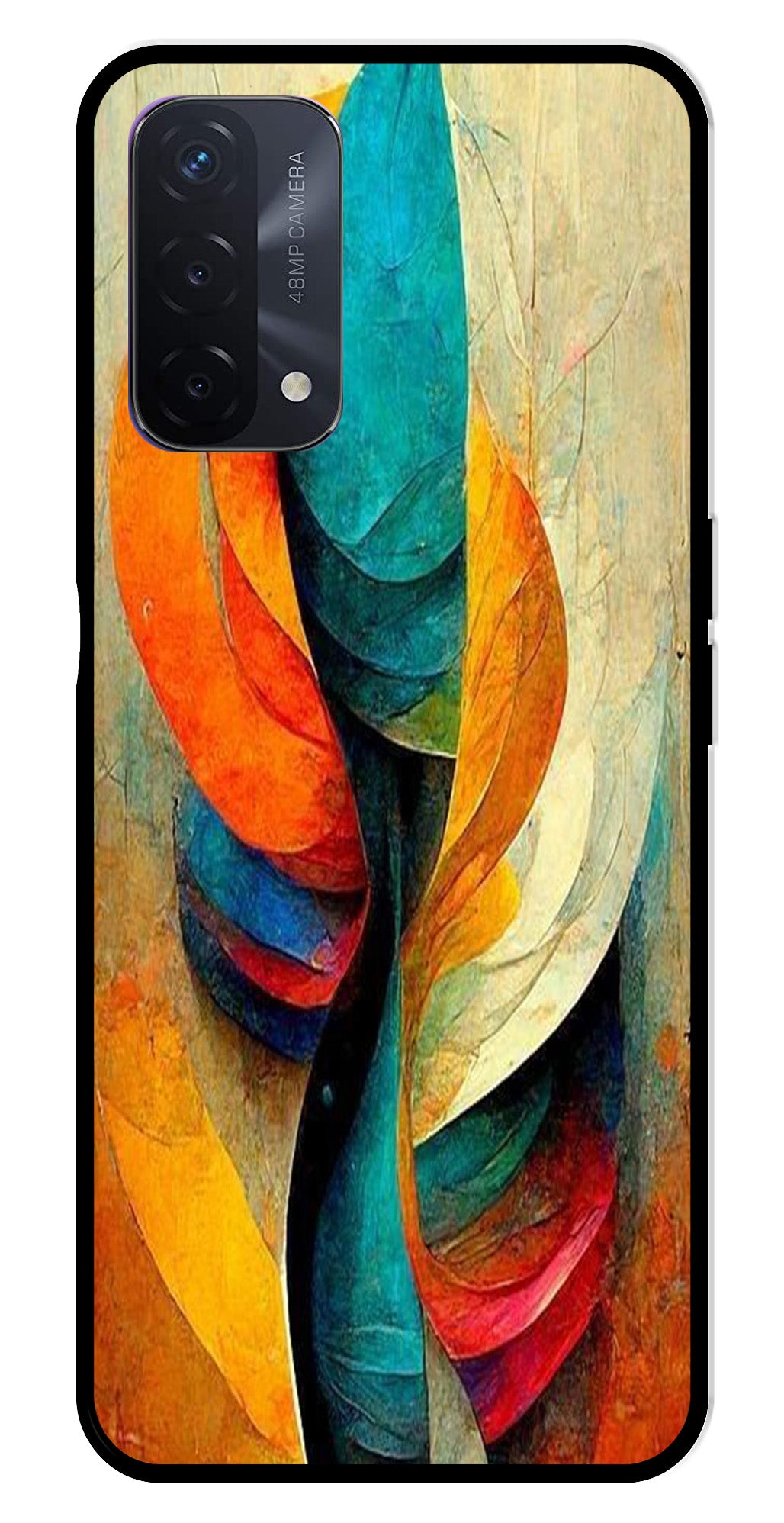 Modern Art Metal Mobile Case for Oppo F19   (Design No -11)