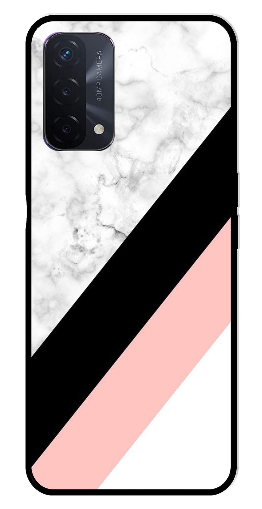 Marble Design Metal Mobile Case for Oppo F19   (Design No -24)