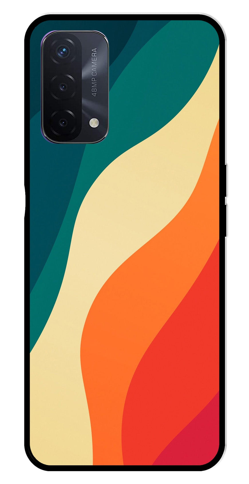 Muted Rainbow Metal Mobile Case for Oppo F19   (Design No -39)