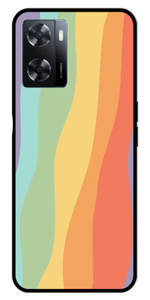 Muted Rainbow Metal Mobile Case for Oppo A77s 4G