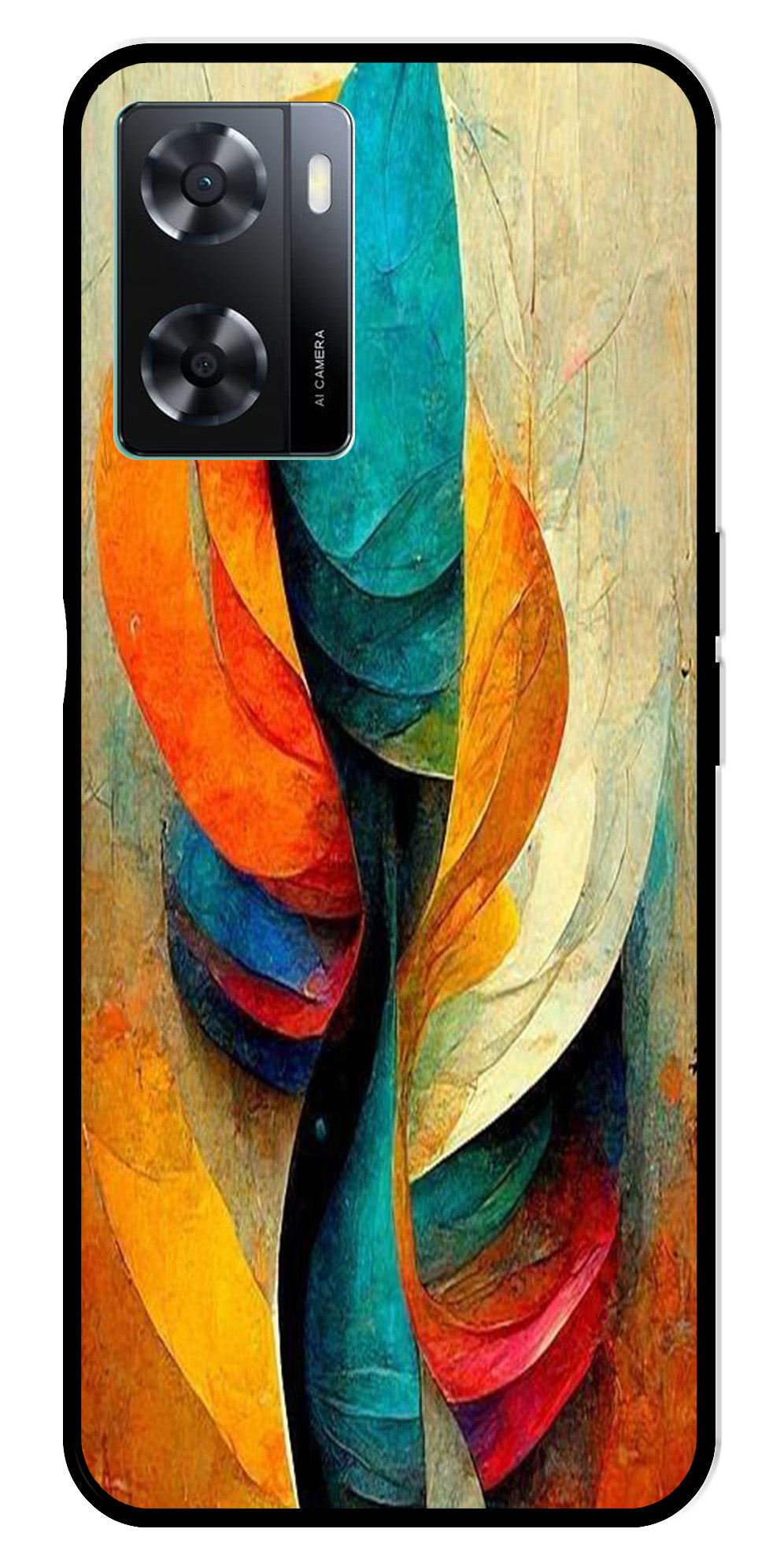 Modern Art Metal Mobile Case for Oppo A77s 4G   (Design No -11)