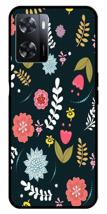 Floral Pattern2 Metal Mobile Case for Oppo A77s 4G