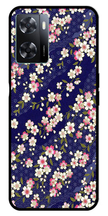 Flower Design Metal Mobile Case for Oppo A77s 4G