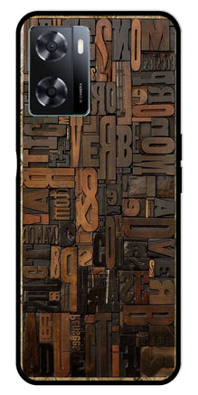 Alphabets Metal Mobile Case for Oppo A57 4G