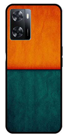 Orange Green Pattern Metal Mobile Case for Oppo A77s 4G