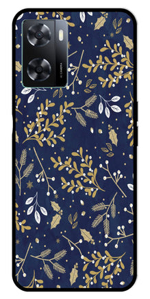 Floral Pattern  Metal Mobile Case for Oppo A77s 4G