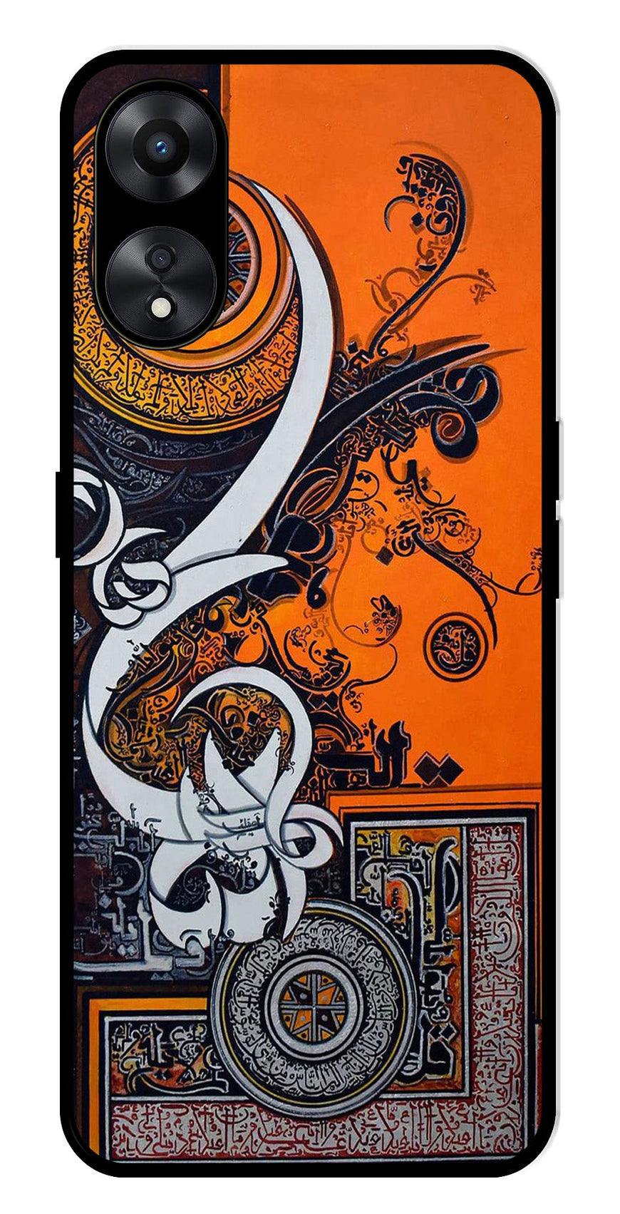 Qalander Art Metal Mobile Case for Oppo A78   (Design No -16)